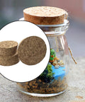 Natural Oak Cork Stoppers Set, Tapered Wood Plugs For Wine And Beer Bottles, Jars And DIY Crafts next to sealed jar scene