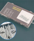 200 Pcs Set Spring Assortment Kit With 20 Sizes Of Galvanized Steel Compression Springs For Mechanical Extension And Home Repairs Plus DIY Garage Jobs Where You Need Reliable Tension And Flex Every Single Time., clear plastic case with assorted galvanized steel springs