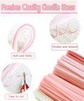 Dope 350 Piece Pipe Cleaner Flower Kit With Tutorial showing soft and fluffy pink chenille stems, flexible and easy to cut.
