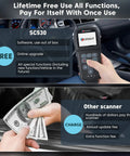 Person using Full System OBD2 Diagnostic Scanner For Chevy And GMC BiDirectional Scan Tool With 30 Plus Special Functions in car.