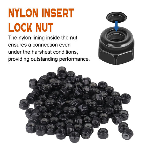 100 Pieces M2.5 Nylon Self Tightening Lock Nuts With Wheel Wrench For 1/18 TRX4M RC Crawler Replacement Parts illustrated
