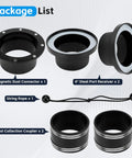 Heavy Duty 4 Inch Magnetic Dust Collection Fittings For Shop Vacuums And Woodworking Shops displaying connectors and couplers.