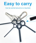12 Pc Black Hex Key Set With Full Loop Handles, compact and easy to carry on keychain, includes durable metal Allen wrenches