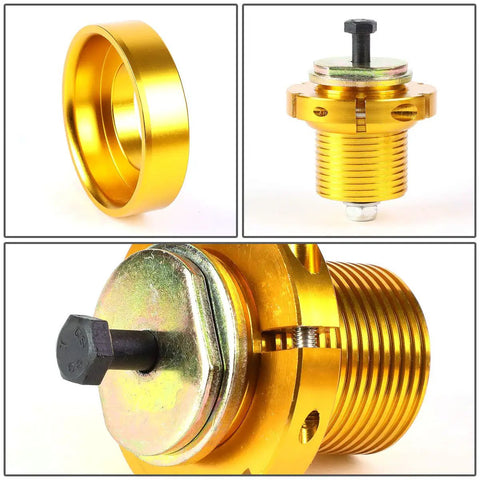 Purple CNC Aluminum Suspension Coilover Sleeves Kit For 06-11 Honda Civic, close-up of adjustable locking perches.