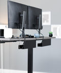 Under Desk 17 Inch Cable Management Trays, 2 Pack Black Cord Organizer, installed under desk, tidy wires, office desk setup.