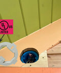 Ceiling Box Extender Kit 1 Pack Extends 3.5 Inch And 4 Inch Round Or Octagonal Electrical Boxes Up To 1.5 Inch UL Listed Plastic Ceiling