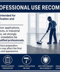 Signs indicating professional use recommended for Heavy Duty Sodium Silicate Solution Water Glass One Gallon Industrial Grade.