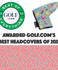 Magnetic Blade Putter Cover With Fleece Lining, Water Resistant Golf Headcover, Funky Zigzag Design, best of 2022 award