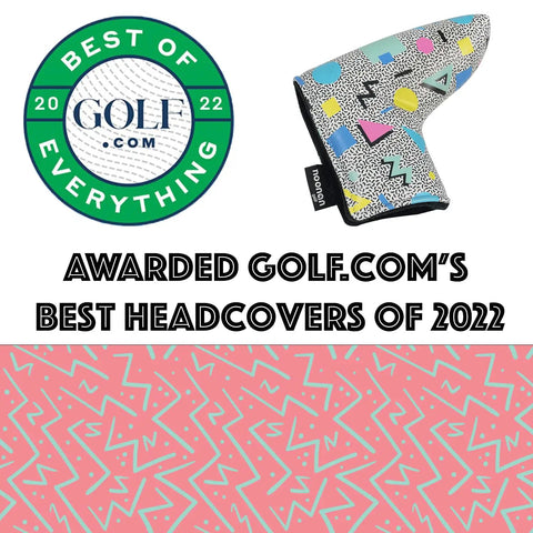 Magnetic Blade Putter Cover With Fleece Lining, Water Resistant Golf Headcover, Funky Zigzag Design, best of 2022 award