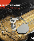 Installed Fuel Pump Assembly With Sending Unit For Ford Expedition 1999 2000 2001 2002 4.6L 5.4L 4WD And Lincoln Navigator 1999 5.4L Replacement XL1Z 9H307AA Direct Fit Replacement showing good sealing and fitment.