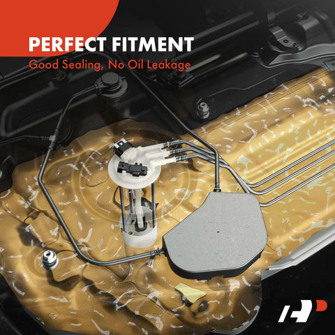 Installed Fuel Pump Assembly With Sending Unit For Ford Expedition 1999 2000 2001 2002 4.6L 5.4L 4WD And Lincoln Navigator 1999 5.4L Replacement XL1Z 9H307AA Direct Fit Replacement showing good sealing and fitment.