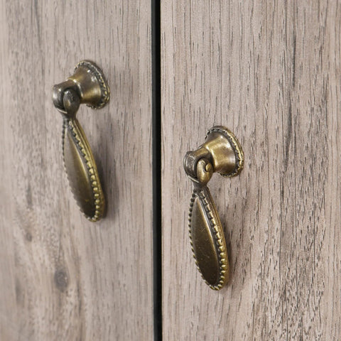 Two Pack Antique Bronze Single Hole Handle Pulls For Wooden Furniture Cabinets Cupboards Drawers Wardrobes And Doors 60x18mm