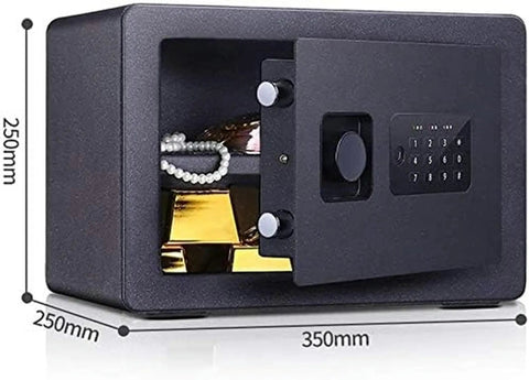 Heavy Duty Home Safe Box With Biometric Lock And Electronic Digital Safe, Rugged Solid Steel Construction, scratch resistant electrostatic coating.