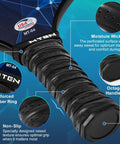 Close-up of grip details on Two Paddle Pickleball Set With USAPA Approval Includes Balls Bag And Grip Tapes Pro Grade Fiberglass Paddles