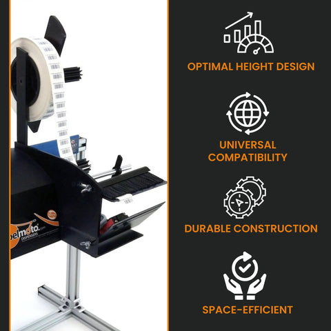 Space Saving Aluminum Label Dispenser Stand for Printers Durable Holder for LD3000 LD3500 LD6000 LDX6000 Series shown
