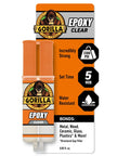 Gorilla Epoxy syringe, 0.85 oz, clear two-part epoxy; orange packaging, 5-minute set