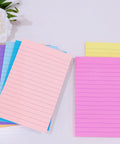 Colorful 4x6 Inch Sticky Notes, Eight Bright Colors, 320 Sheets Total Across Eight Pads, Mega Sticky Adhesive, on desk