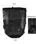 Deluxe Mesh Dive Backpack Bag For Scuba Gear And Snorkeling, durable heavy duty PVC mesh with backpack straps, size 27x24 in.