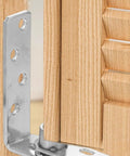 Heavy Duty Stainless Steel Auto Rebound Door Hinges For Cabinets And Bar Counters attached to wooden door frame