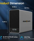 Rock-Solid Lithium UPS Backup Power Supply With LiFePO4 Battery, 1500VA/1000W, dimensions 16.73x11.81x6.30 inches