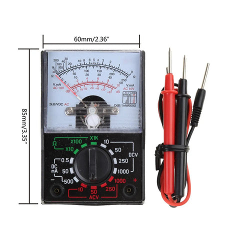 Multipurpose Analog and Digital Multimeter Handheld Power Meter Voltage Tester With Test Leads For Classrooms And Labs Use By Teachers And Students Everyday