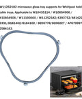 Replacement Inner Ring For Microwave Turntable Glass Plate, shown with oven, durable nylon roller, top view