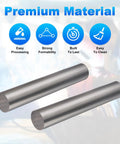 Two Pack 1018 Carbon Steel Rods, 1 Inch Diameter, 12 Inch Length, Polished Round Steel Bars For Shafts, Gears, Lathes