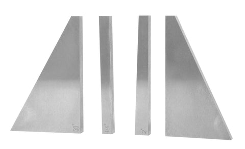Front view of WEN 10412 12-piece steel angle gauge block set with case