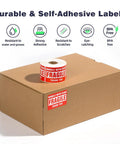 Fragile Stickers 2x3 Inch For Shipping And Moving Glassware Handle With Care Labels 500 Permanent Adhesive Fragile Labels On Roll