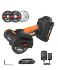 20V Cordless Mini Cutter 3 Inch Compact Angle Grinder Tool With 2 Cutting Discs 2.0Ah Battery And Charger Included