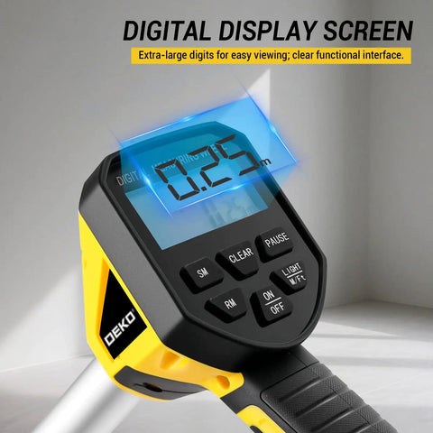 Heavy Duty Digital Measuring Wheel With 6 Inch Roller, Hella Precise Feet To Meters Toggle For Yard Surveying, Rock Solid Construction For Contractors, Includes Nifty Transport Bag And Auto Memory Lock