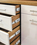 Drawer with Beefy 10 Inch Heavy Duty Bottom Mount Drawer Slides Stainless Steel 1 Pair 304 Stainless Glides For Cabinets And Tool Boxes
