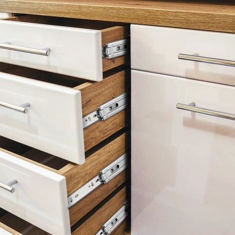 Drawer with Beefy 10 Inch Heavy Duty Bottom Mount Drawer Slides Stainless Steel 1 Pair 304 Stainless Glides For Cabinets And Tool Boxes