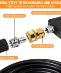 Brass pressure washer quick-connect coupler, 1/4 in NPT to female socket, 5,000 PSI, 2-pack