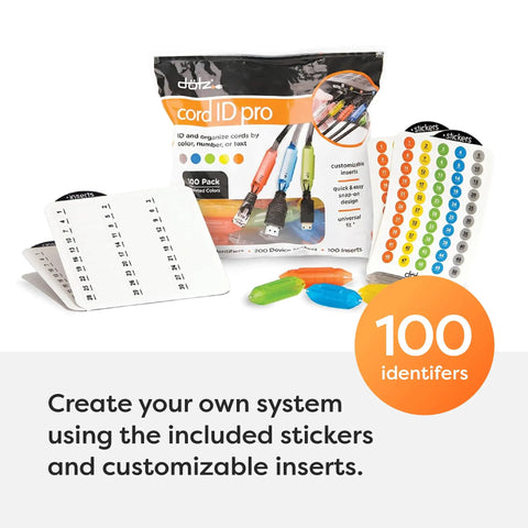 Effortless Cord And Cable Identification System For Home Office And Commercial Setups With Quick Label Tags in packaging
