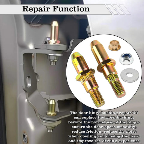 Door Hinge Pin And Bushing Repair Kit For 1999 Through 2007 Chevy Avalanche Silverado Suburban Tahoe GMC Sierra Yukon Escalade