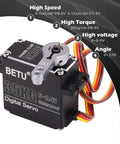 Beefy 35 Kg-Cm Waterproof Servo With Full Aluminum Case And Stainless Steel Gears visible with specifications and wires.