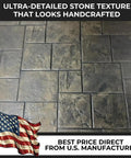 Slate Stone Concrete Stamps Mats Set Of 5 24 By 24 Inches Made In USA Durable Polyurethane With Flexible And Rigid Forms