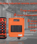 Beefy Rugged Industrial Wireless Crane Remote Control Kit with four motion and eight buttons transmitter and receiver