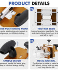 Boss Level Stainless Steel Router Mortising Jig And Slotting Locator with center positioning point and ergonomic handle design.