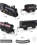 Electric Train Set For Kids With Steam Locomotive And Cargo Cars Tracks And Railway Kit Lights Smoke And Sound 55 Inch By 35 Inch Layout