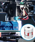 Aluminum Shaft Coupler 6mm To 8mm Flexible Spider Coupling 30mm Length 25mm Diameter Joint Shaft Connector For 3D Printers CNC Routers Milling Machines Great For Servo Motors And Encoders. on 3D printer