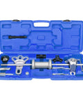 9 Way Slide Hammer Puller Set For Auto Hubs And Axles, Front Wheel Bearing Remover And Rear Axle Hub Dent Shaft Tool Kit in blue case
