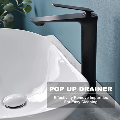 Oval Vessel Sink White Porcelain Ceramic Modern Above Counter Bathroom Basin With Pop Up Drain Included 23.6 Inch Long By 13.65 Inch Wide By 5.65 Inch Deep Slick Contemporary Design with faucet