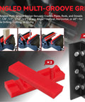 Top Shelf 4.5 Inch Magnetic Soft Jaws For Bench Vise Featuring Universal Non Slip Grip Pads Crafted For Mill Drill Press Clamps Delivering No Sweat Secure Control For Wood And Metal Shop Projects shown with multi-groove grip design.