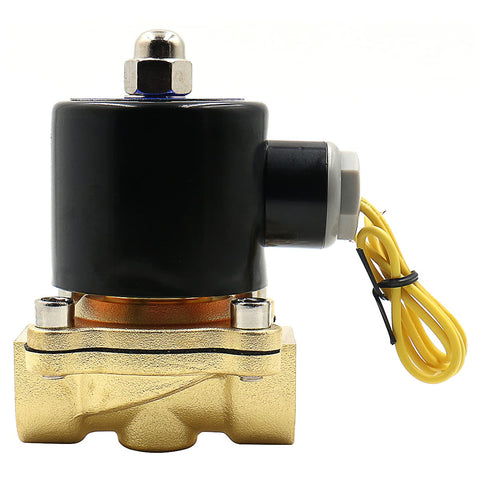 Half Inch Brass Electric Solenoid Valve DC 12V Normally Closed NC Direct Acting Heavy Duty Valve for Water Air Gas DN15