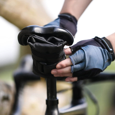 Bike Saddle Bag With Roll Tool Pouch For Mountain Road MTB And Fixed Gear Bikes Dual Compartment Organizer on bike
