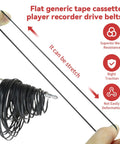 Flat Cassette Tape Player Drive Belts 3Mm Wide Universal Replacement Pack Of 50 Belts For 40Mm To 135Mm Devices Repair And Maintenance