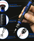 Detailed view of precision driver in MacBook Pro And Air Teardown Tool Kit With Pentalobe And Torx Bits And Precision Drivers Including P2 P5 P6