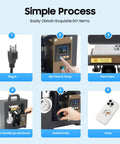 Ten Ton Hydraulic Shop Press With 400 Degree Aluminum Heating Plates And Digital Timer Control For Beefy Benchtop Projects Built Different And Made For Smooth Garage Work, showing setup process steps.